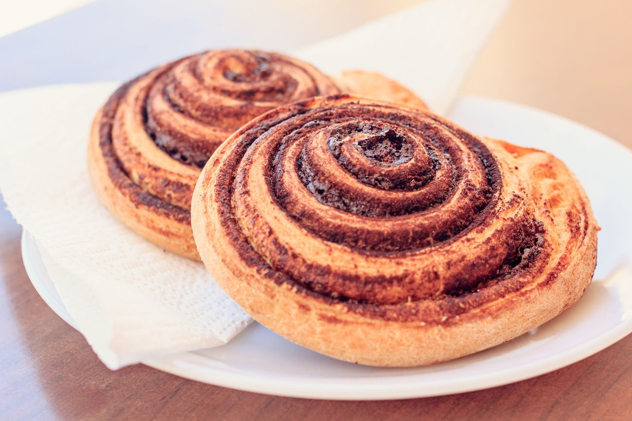 Fresh-baked cinnamon rolls